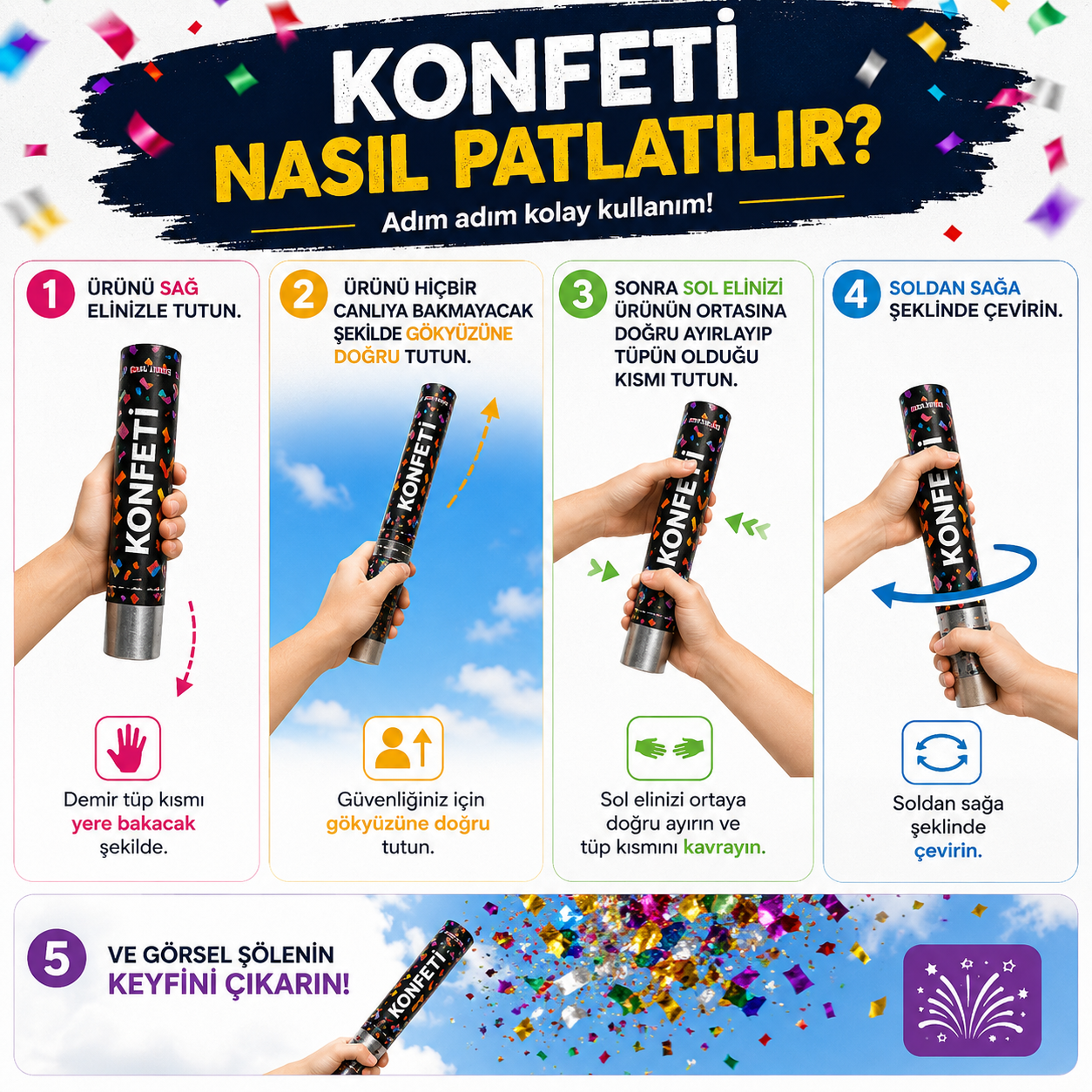 Konfeti Nasıl Patlatılır?